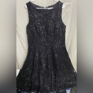 Beautiful lace black floral dress